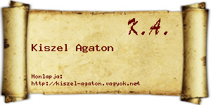 Kiszel Agaton névjegykártya